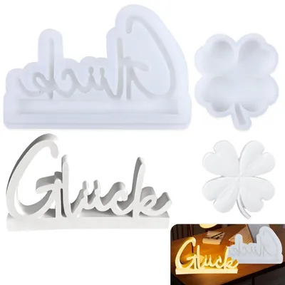 Immagine prodotto di Stampi in silicone per colata, forma a trifoglio, confezione da 2 pezzi