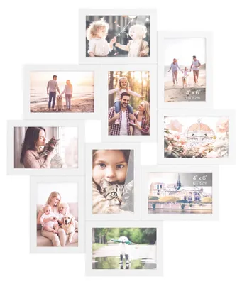 Produktbild von SONGMICS Bilderrahmen 10 x 15 cm, 4er Set, Fotorahmen für die Wand – weiß