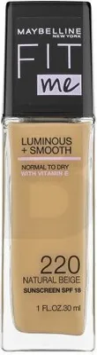 Produktbild von Maybelline Fit Me 220 Natural Beige, Pumpenflasche, Flüssigkeit, Natural Beige, normale Haut, Natürlich, Frauen