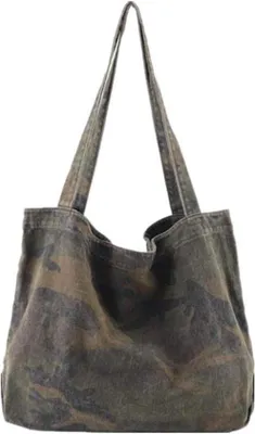 Image de Sac à provisions en toile vert camouflage