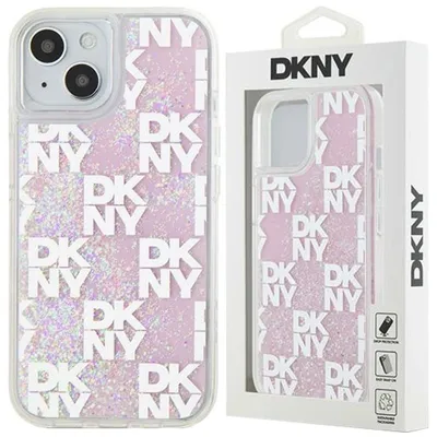 Produktbild von DKNY DKHCP15SLCPEPP iPhone 15 / 14 / 13 6.1" pink hardcase Liquid Glitter Multilogo Schutzhülle
