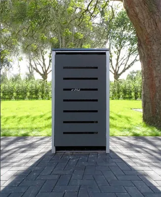 Produktbild von 1 Mülltonnenbox Modell No.6 Anthrazitgrau für 120 Liter Mülltonnen