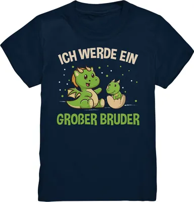 Produktbild von Dinos Großer Bruder Shirt – Navy / 110/116 (5-6)