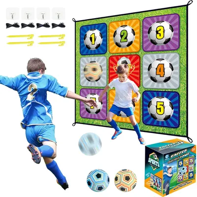 Produktbild von Fußballspiel-Set für Kinder,Präzises Zieltraining Kinderfußballspiel, Sicher und Langlebig Kinderfußball,Indoor & Outdoor Fußballtor-Set