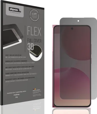 Produktbild von Full Cover Privacy Blickschutzfolie für realme P4 Folie Anti-Shock