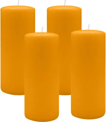 Produktbild von 4er Set Adventskranzkerzen Honig Ø 70 x 180 mm