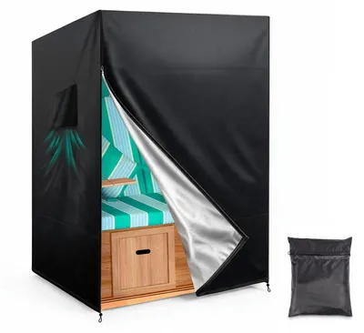 Produktbild von Strandkorb Schutzhülle 120x90x160/145cm 420D Oxford Wasserdicht UV-Schutz Reißverschluss Lüftung