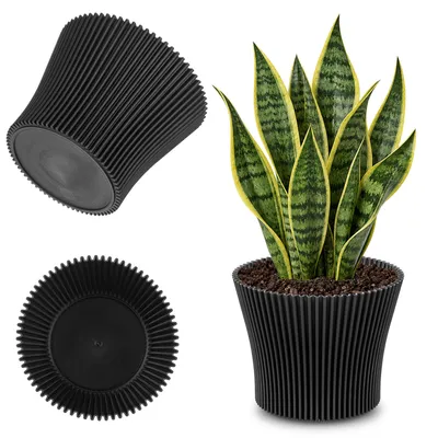Obrázek produktu pro KADAX květináč květináč 13cm obal na rostlinu stojan na květiny plastový černý