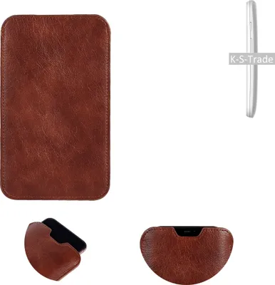 Produktbild von K-S-Trade Schutzhülle Handyhülle kompatibel mit Motorola Moto E Handytasche Kunstleder Sleeve in braun