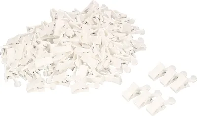 Obrázek produktu pro KOTARBAU® Sada plastových klipů na záclony 100ks. 22x12mm pro záclonové tyče