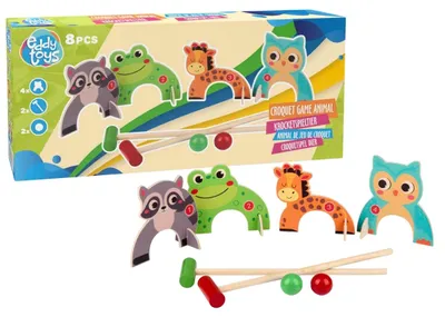 Obrázek produktu pro Eddy Toys kroketová hra zvíře 8 kusů