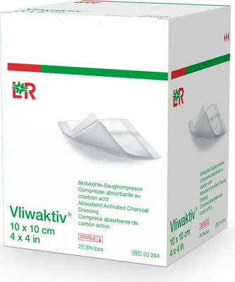 Immagine prodotto di Vliwaktiv medicazione per ferite al carbone attivo, 20 pezzi KOM