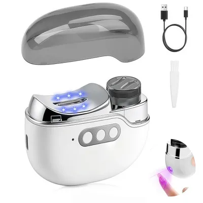 Produktbild von 4-in-1 elektrischer Nagelknipser mit Manikürelampe,3 Stufen, Sensor-LED-Licht,verbesserter Schutzdeckel zum Verhindern von Handverletzungen