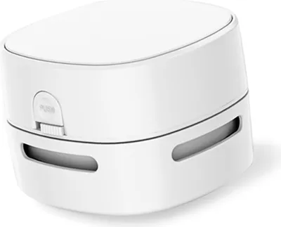 Imagen del producto de Aspiradora de escritorio Naroote, limpiador de escritorio portátil con control de temperatura y sistema de temporizador. Accesorio para escritorio de oficina para una limpieza sencilla y exhaustiva (alimentación: 2xAA)
