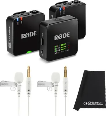 Zdjęcie produktu dla System mikrofonów bezprzewodowych Rode Wireless GO Gen 3 z 2x lavalier GO WH