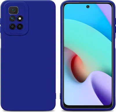 Produktbild von Cadorabo Hülle für Xiaomi RedMi 10 Schutz Hülle in Blau TPU Silikon Etui Case Handyhülle