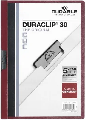 Produktbild von Durable DURACLIP, Rot, 60 Blätter, A4, 1 Stück(e), Deutschland