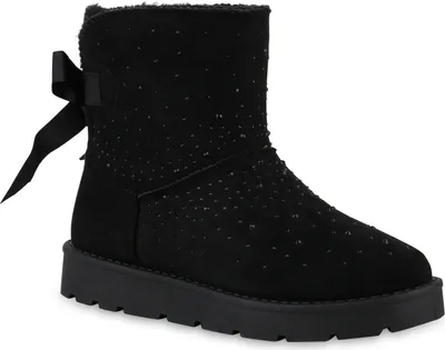 Produktbild von VAN HILL Damen Warm Gefütterte Winter Boots Stiefeletten Bequeme Schuhe 841504, Farbe: Schwarz, Größe: 39