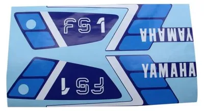 Zdjęcie produktu dla Zestaw naklejek niebieskich "Yamaha FS1" Citomerx, przeznaczony do modeli Yamaha FS1 produkowanych od 1989 roku