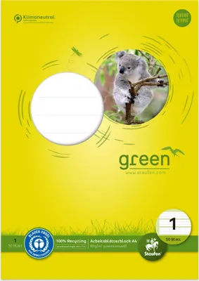 Produktbild von Staufen® Arbeitsblock green DIN A4 liniert Lineatur 1