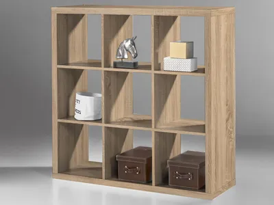 Produktbild von Raumteiler Dekoregal Standregal Bücherregal Holzregal Regal "Portia IX"