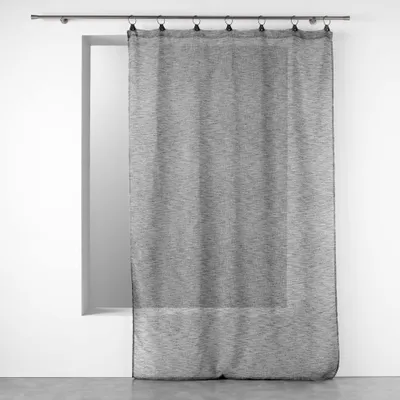 Vorhänge mit Ringen, 140 x 240 cm, Anthrazit, gewebt