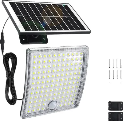 Image de Projecteur solaire à LED, 126/184 LED, IP65 étanche, 126 LED