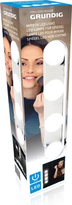 Obrázok produktu pre Nástenné svietidlo Merkloos - hollywoodske zrkadlové svetlo - 4x LED Bright White - bezdrôtové