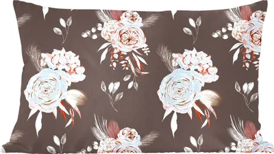 Produktbild von MuchoWow® Zierkissen Sofakissen Wohnzimmer Dekokissen 50x30 cm Blumen - Blätter - Natur - Wohnzimmerdekoration - Polster mit Photo