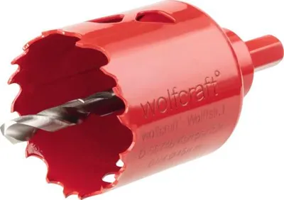 Produktbild von wolfcraft GmbH 5470000, Einzelbild, Bohrer, Gipskarton, Nicht-eisenhaltiges Metall, Kunststoff, Sperrholz, Stahl, Holz, Rot, Bimetallisch, Hochgeschwindigkeitsstahl (HSS)