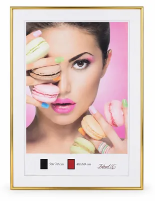 Produktbild von 2er 3er 5er Pack Photo Style Set Bilderrahmen Wanddeko Collage Poster Kunststoff Rahmen - Farbe: Gold | Format: 50x70 | Pack: 2