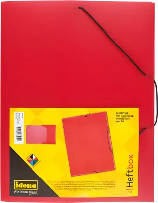 Obrázok produktu pre IDENA Idena A4 elastický PP box na brožúry priesvitný červený, hrúbka cca 0,7 mm