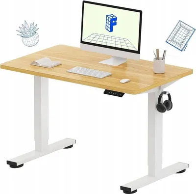 Image de Table à hauteur réglable QE1M-4024-EUV4 en érable, 120 x 60 cm
