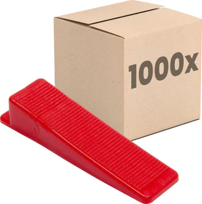 Produktbild von Dalsys Fliesen Nivelliersystem 1000 Keile, Verlegehilfe Set, Fliesenleger Werkzeug