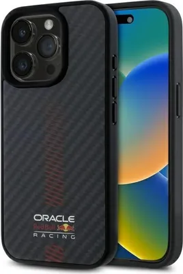Image de Red Bull Rbhmp15X24Cfgsmk Iphone 15 Pro Max 6.7" Hardcase Black/Black Carbon Fiber Power Bar Magsafe