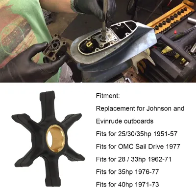 Immagine prodotto di Girante pompa acqua 775521 6 pale motore fuoribordo Ricambio per Johnson Evinrude 25 CV 30 CV 35 CV 28 CV 33 CV