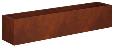 Image de vidaXL Pot de jardin d'extérieur, aspect rouille, 80 x 20 x 20 cm, acier résistant aux intempéries