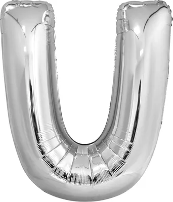 Produktbild von Folienballon Buchstabe U silber - 88cm