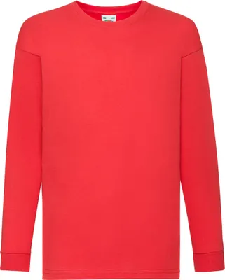 Produktbild von Fruit Of The Loom Kinder T-Shirt, langarm BC324 (12-13 Jahre (152)) (Rot)