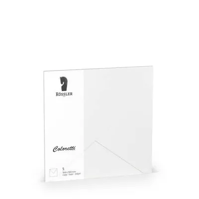 Produktbild von Briefumschläge Coloretti VE=5 Stück 16,4x16,4cm weiß