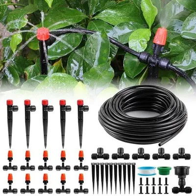 Produktbild von Famanu Tropfbewässerungssystem - 20 m Schlauch - automatische Bewässerung für Gartenpflanzen