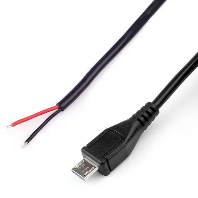 Produktbild von Micro USB Kabel mit offenem Kabelende zur Stromversorgung - Länge: 0,20 m