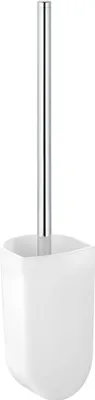 A toilet brush and holder set.
