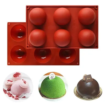 Obrázok produktu pre Silikónová forma na polguľové muffiny, cupcakes, koláče, puding, zmrzlinu alebo želé, 1 kus
