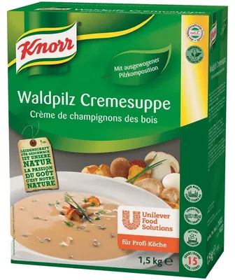 Image de Knorr Waldpilz Cremeuppe donne 15 litres grand emballage pour Gastro 1500g