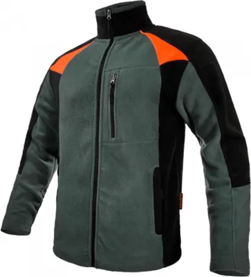 Produktbild von Herren Fleece-Sweatjacke Grau/Orange 260 g/m² M