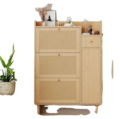 Immagine prodotto di Armadietto per scarpe, design in legno, compatto e funzionale, stile minimalista