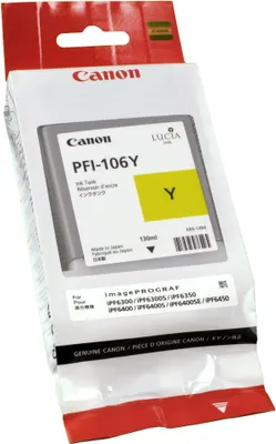 Produktbild von Canon PFI-106 Y, Gelb, Tinte auf Pigmentbasis, 1 Stück(e)
