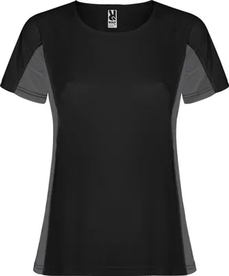 Productafbeelding van Roly - "Shanghai" T-shirt voor dames - Sportief, korte mouwen, model PF4435 (maat L) (zwart/donkergrijs)