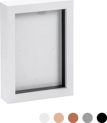 Produktbild von Bilderrahmen für Fotos 13 x 18 cm (5 x 7“) - tief - Weiß - stehend & hängend